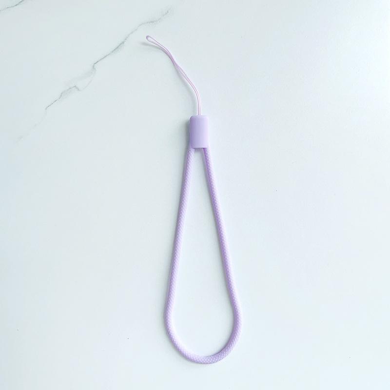 1Pc Color Simple Liquid Silicone Mobile Phone Lanyard Portable Phone Camera Handheld Fan Keychain Non-slip Anti-lost Wrist Strap