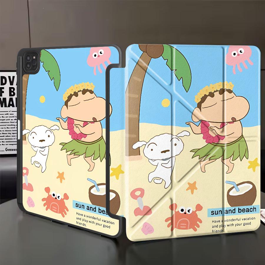 Cra-yons Shin-chans Anime Holder Cover Tablet Case For iPad Pro 11th 10th 9th 8th 7th 12.9inch Pro 2025 Air 4 5 M3 M2 1 2 M4
