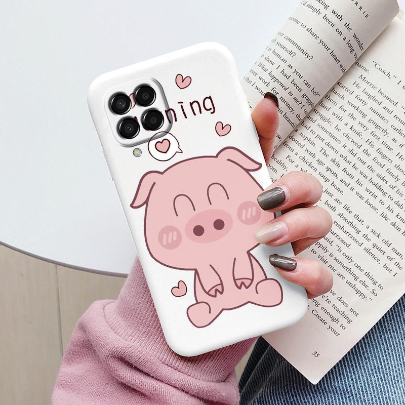 Cute Painted Case For Samsung Galaxy M33 M53 5G Soft Cover Cartoon Cat Sunflower TPU Funda For Samsung A17 A55 A56 Women Coque