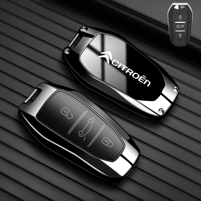 YKFEA1 Zinc Alloy High-end Car Key Cover For Citroen C1 C2 C3 C4 C5 C6 VTS Xsara C-Crosser Berlingo Jumpy Key Bag Keychain Accessories