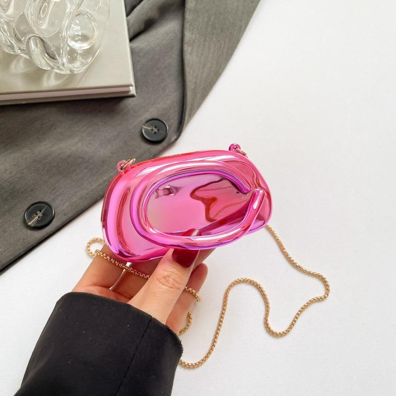 Женская сумка новая мода металлическая сумка на запястье персонализированная глянцевая цепочка сумка-мессенджер вечерняя сумка