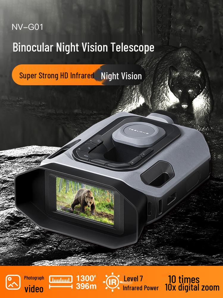 Ultra-HD 10x Zoom Infrared Night Vision Binoculars for Day & Night Outdoor Use