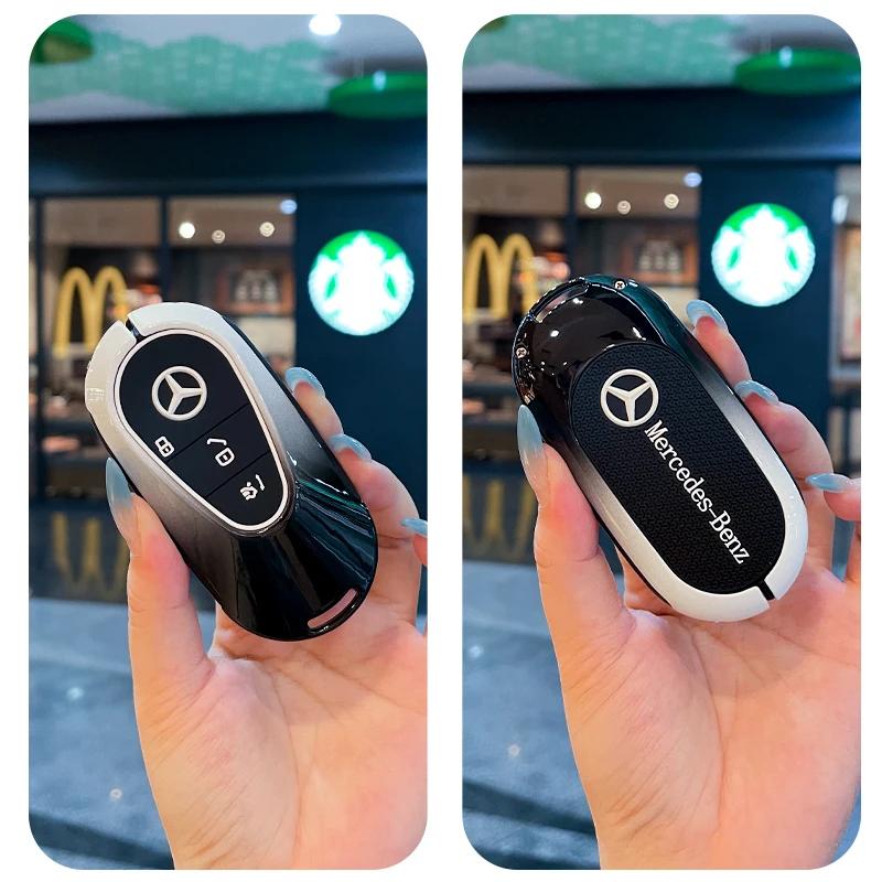 SFX1 Car Remote Key Case Cover Shell For Mercedes Benz C S Class W223 W206 Maybach S400 S450 S500 Protector Fob Bag Accessories
