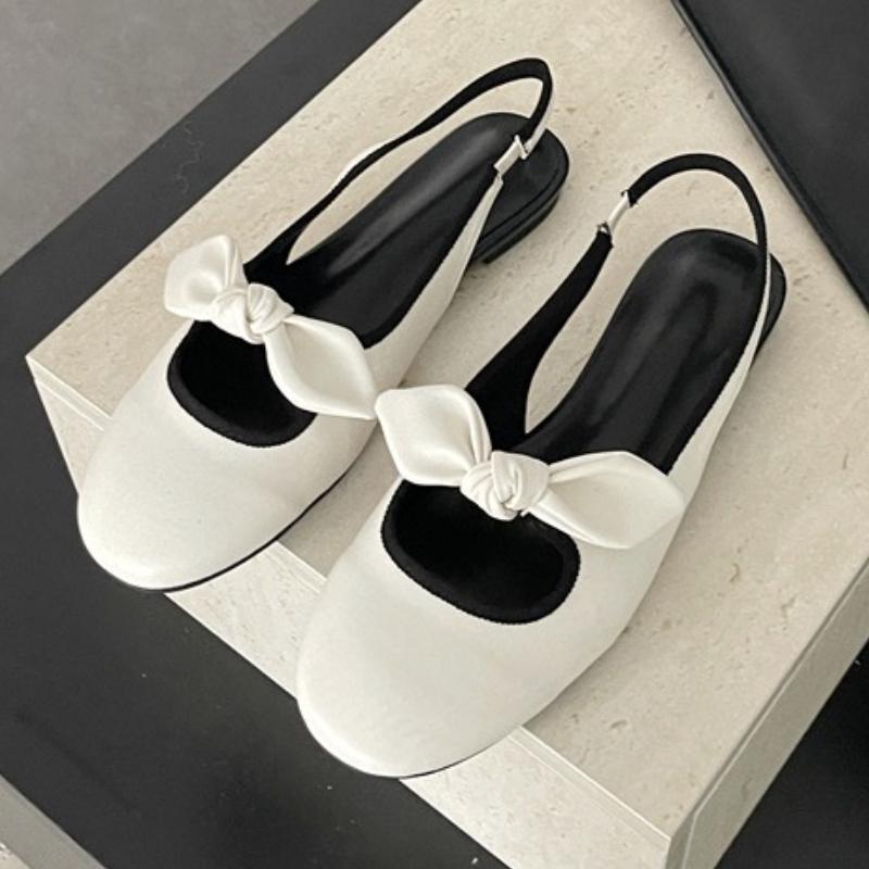 Модные милые туфли-лодочки на низком каблуке с бантом-бабочкой, женские, модные, в горошек, с ремешком на пятке, дизайнерская обувь, элегантные, удобные, неглубокие, плоские сандалии
