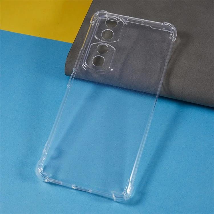 Для Honor 90 Pro Прозрачный чехол с усиленными углами Гибкий чехол из ТПУ для сотового телефона