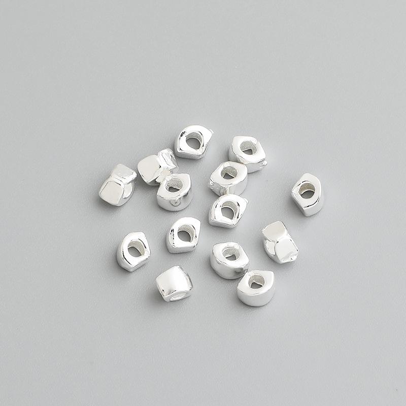 Бусины-разделители неправильной формы из стерлингового серебра S925 для браслетов и ожерелий ручной работы своими руками