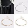 Elegant Gold And Silver Metal Waist Chain With Hook Closure For Daily Fashion