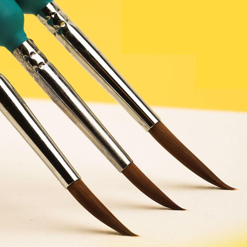 11pcs No Shedding Miniature Paint Brushes Ergonomic Handle Detailing Brush Art Student