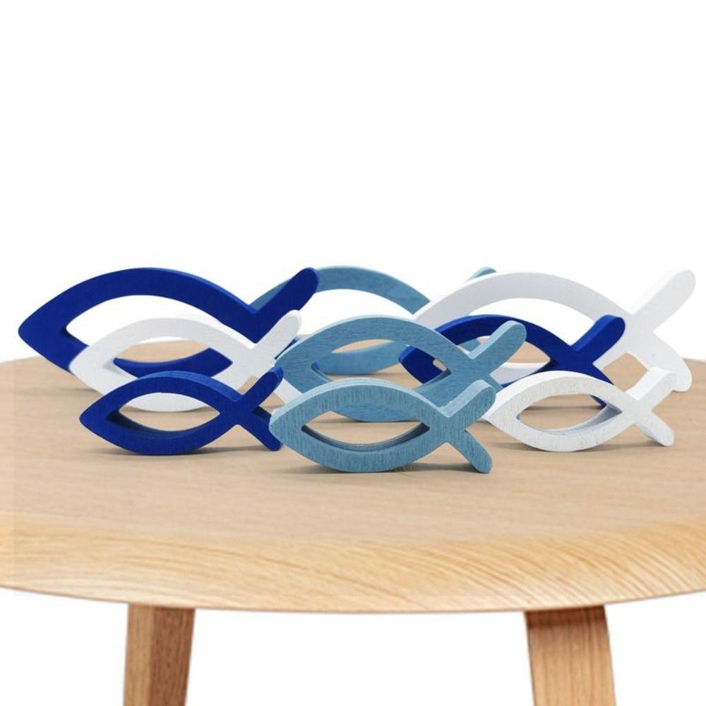 9pcs Fish Handcraft Hollow Fish Wooden Wooden Ocean Fish Wall Art Wedding