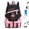 New POP MART Labubu School Bag USB Charging Student Junior High School Student Fashion Casual Backpack