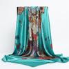 90*90cm Square Silk Scarves Women Shawl Print Hijab Female Luxury Brand Square Lady Scarf Muffler Headband Foulard Bandanna