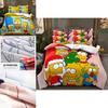 Мультяшный постельный комплект The Simpsons с реактивной печатью для современного домашнего декора