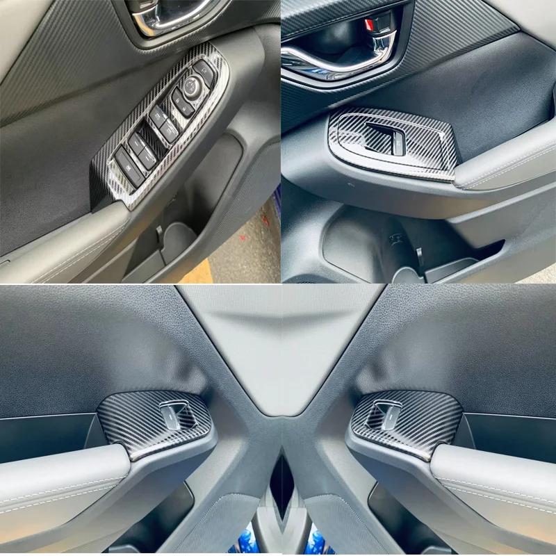 LHD RHD Для Subaru Crosstrek/Impreza 2024 ABS Подлокотник двери Стеклоподъемник Кнопка Стеклоподъемника Панель Крышка аксессуар для автомобиля