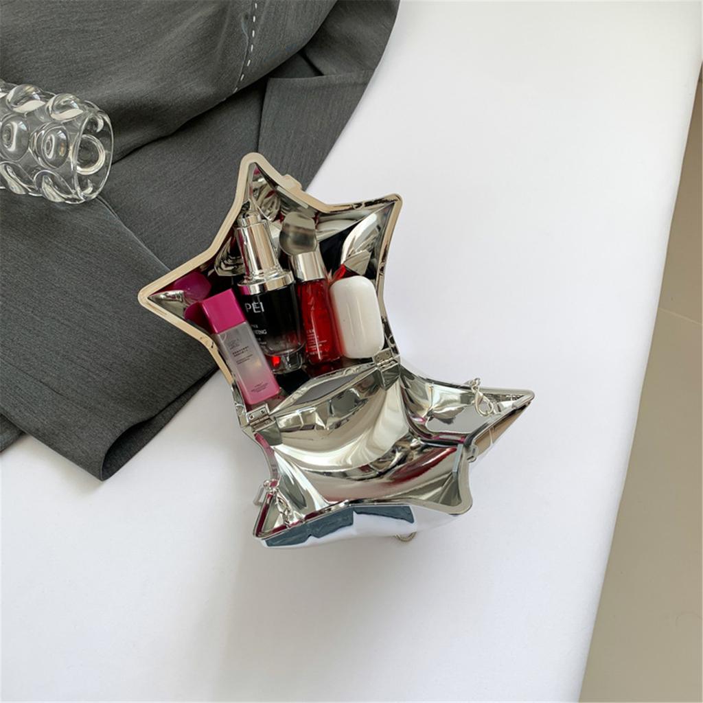 Модные креативные акриловые сумки в форме звезды через плечо для женщин, роскошные серебряные вечерние клатчи для вечеринок