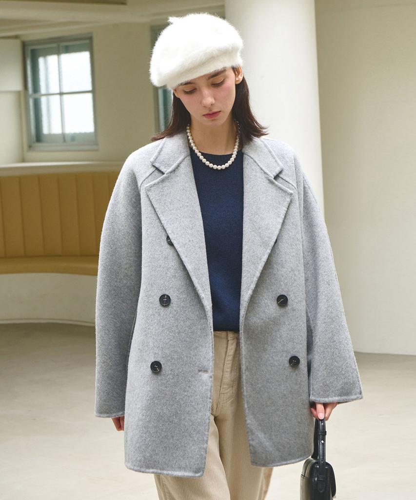 SLOWLOLLI Classic Double Button Handmade Coat_3 Colors