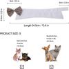 Polyester Plaid Vintage  Collar Blue Pet Plaid Fake Bow Tie Safety British Style Bow  Pet