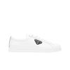 Brushed Leather Sneakers White Black