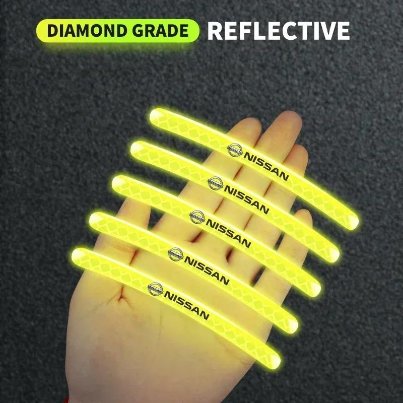 Светоотражающая наклейка на колесо автомобиля Наклейка на диск Отражатель Предупреждение Для Nissan J10 X-Trail Qashqai Juke Leaf Micra NOTE Patrol Гаджеты