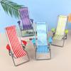 1/6 кукольный домик Мини складной пляжный стул модель кукольный домик на открытом воздухе повседневный откидывающийся стул кукольный дом мебель украшения