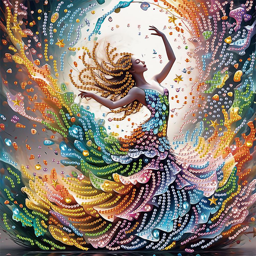 Набор для алмазной вышивки 5D DIY с частичной выкладкой специальными стразами, украшение для искусства, красивая девушка, украшение для дома, рождественские подарки на день рождения, 30x30 см