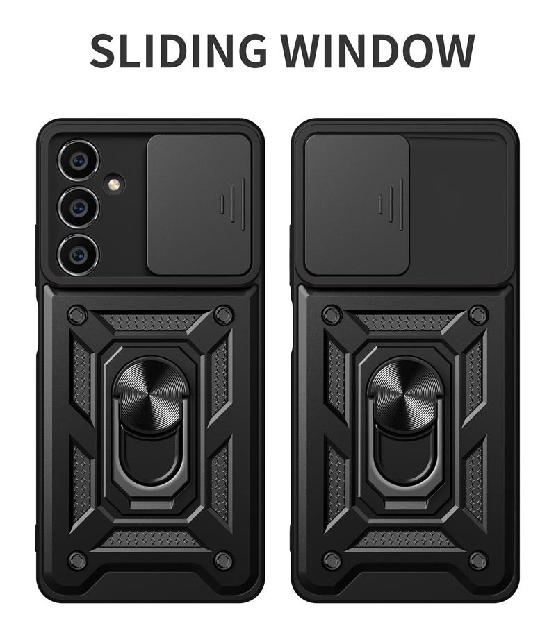 Для Samsung Galaxy S23 FE S23FE чехол Slide Camera Armor Phone Case для Samsung S23 fe S23 FE автомобильный магнитный держатель кольцо задняя крышка