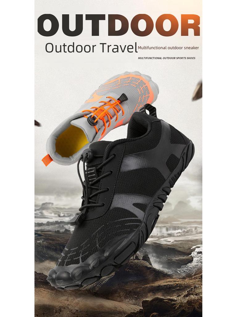 Мужские дышащие походные ботинки с пятью пальцами: Утолщенные ботинки для скалолазания и преодоления ручьев по бездорожью для приключений на открытом воздухе за пределами границ.