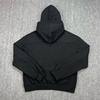 Комплект из толстовки с подкладкой из флиса и повседневных брюк Mertra Patchwork Double Hat для мужчин и женщин - Осенний стиль High Street