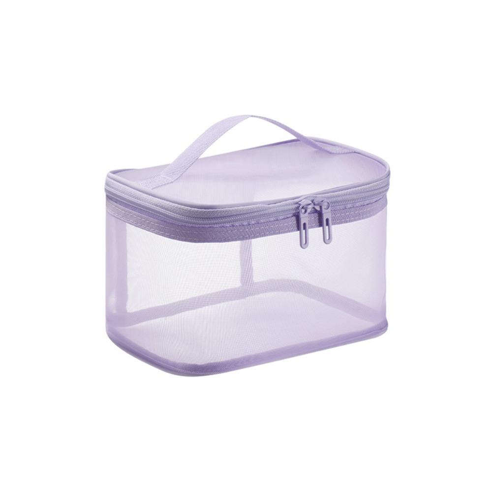 1/2/3 Layers Mesh Cosmetic Bags Zipper Perspective Makeup Bag Casual Cosmetic Storage Bag Women