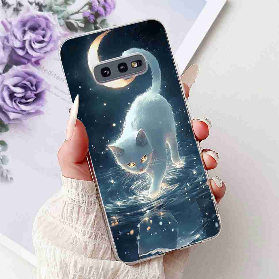 For Samsung Galaxy S10e SM-G970 Case Fashion Painted Flowers Soft Silicone TPU Cover For Samsung S10e S10E SM-G970F 5.8" Bumper