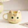 Мультяшная милая керамическая кружка с котом, креативный дизайн, персонализированная мужская и женская домашняя чашка для завтрака, молока, чая, кофе, чашки для напитков