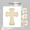 12 Wooden Crosses for Crafts, Unfinished Cross, Hanging Ornament with Hole Card Making