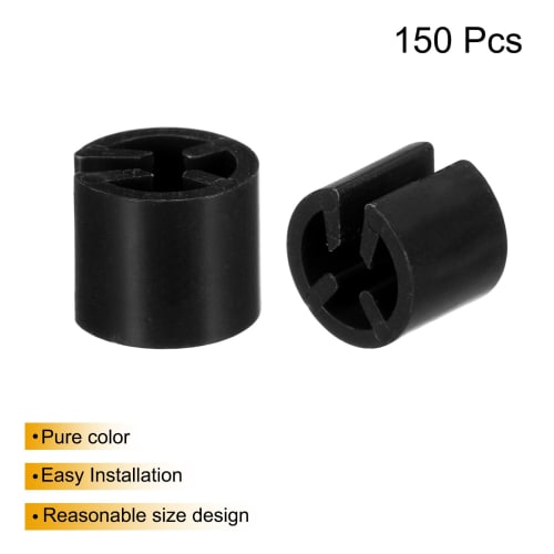 uxcell 150 Pieces Blank Clothes Hanger Markers Tags, 3.5mm Rod, Garment Size, Fits Hanger Clips, Color-Coded Labels for Clothes Hangers, Black