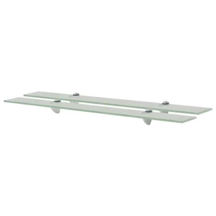 VidaXL Wall Shelves 2 Pcs Glass 80 X 10 Cm 8 Mm