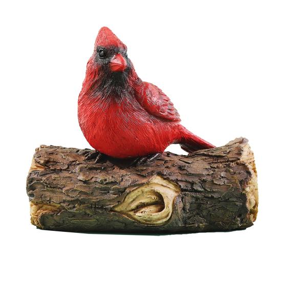 Красная статуэтка птицы, настенная красная статуэтка птицы, декор стола, украшение из смолы для сада, дерева, крыльца, двора, внутренней стены