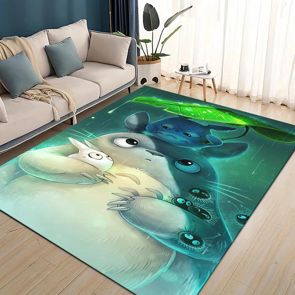 3D ковер с рисунком мультфильма Т-Тоторо, ковер для гостиной, детской спальни, декора у дивана, прихожей, нескользящий коврик для игр детей