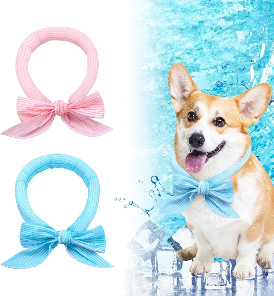 2 Pcs Dog Cooling Bandanas Cooling Scarf for Dogs Ice Crystals for Dog Fast Cooling Cooling Dog Bandana Summer Indoor Outdoor