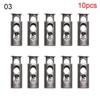 Shoelace Sportswear Apparel Sewing Stopper Cord DIY Metal Clamp Lock Toggle Double Hole Stoppers