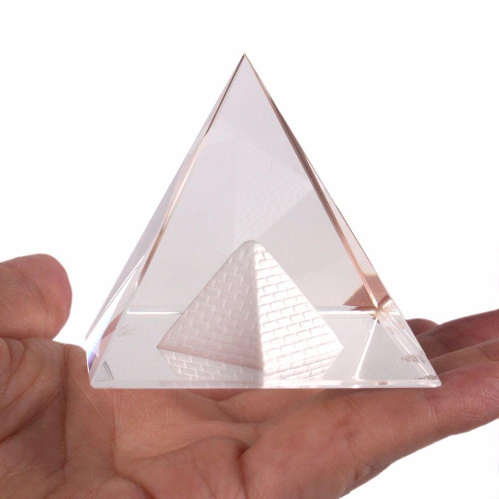 Reiki Chakra Healing Carving 3D Egypt Stereo Pyramid Crystal Pyramid Egypt Pyramid Pyramid Decor