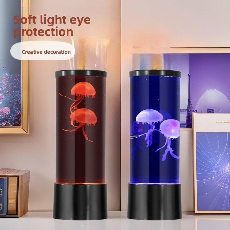 Светодиодный мини-светильник «Медуза» USB, меняющий цвет радуги, окружающий свет, креативный изысканный ночник, бесшумный настольный декоративный светильник