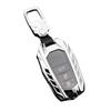 Чехол для смарт-ключа Toyota, противоударный, из цинкового сплава, с кожаной подкладкой и окошком, чехол для ключа Prius Crown (Серебряный)