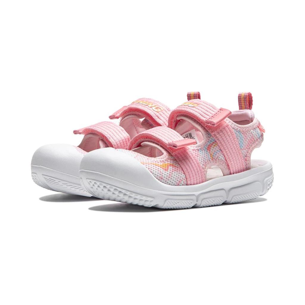 Li Ning Comfortable Breathable Durable Quick-Drying Kids Sandals Kids Sandals Sweet-Apricot-Pink Peach-Pink YKKU020-2
