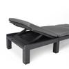 Bain de soleil - Allibert by KETER – DAYTONA – en résine imitation rotin tressé – coussin – dossier réglable - gris graphite