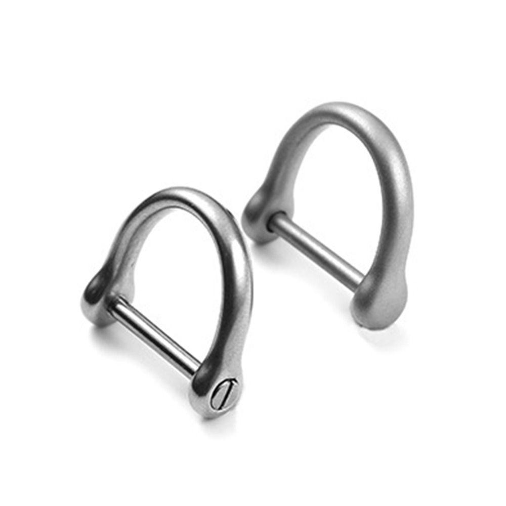 High Quality Horseshoe Buckles Titanium Alloy Carabiner 2 Sizes Keychain Hook Outdoor Accessories