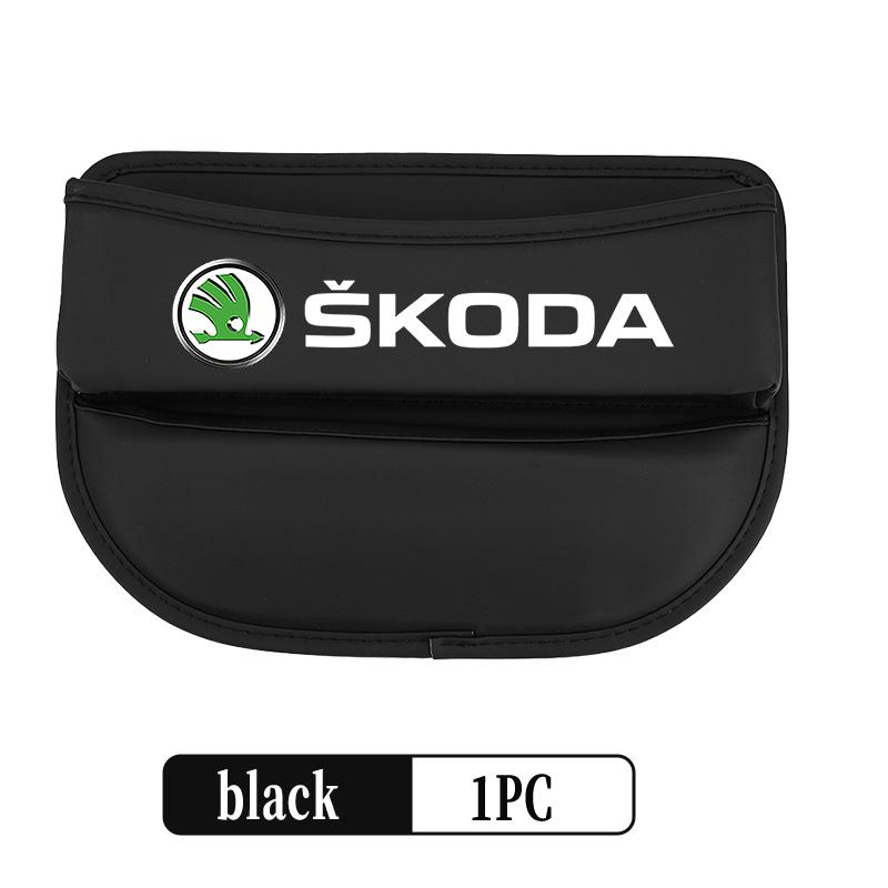 rjhwp8 For Skoda NEW Car Seat Gap Storage Box Leather Storage Box Accessories Rapid Octavia Derivative Enyaq-iV VisionS Yeti Scala