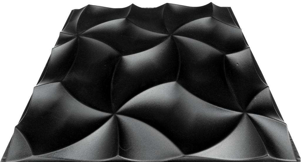 3D Wall Panel Mold for Gypsum, Plaster or Concrete Tile for Decorative Wall Panels 'Petals'
