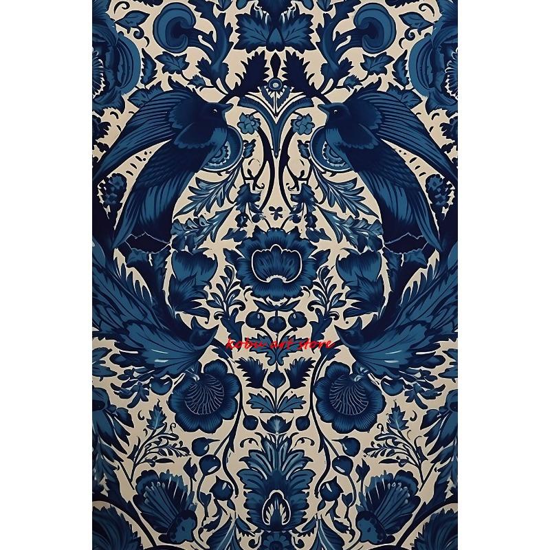 Индийское народное искусство Цветочный узор Древо жизни Павлин Винтажный постер Холст Живопись Принт Настенная картина для гостиной Домашний декор