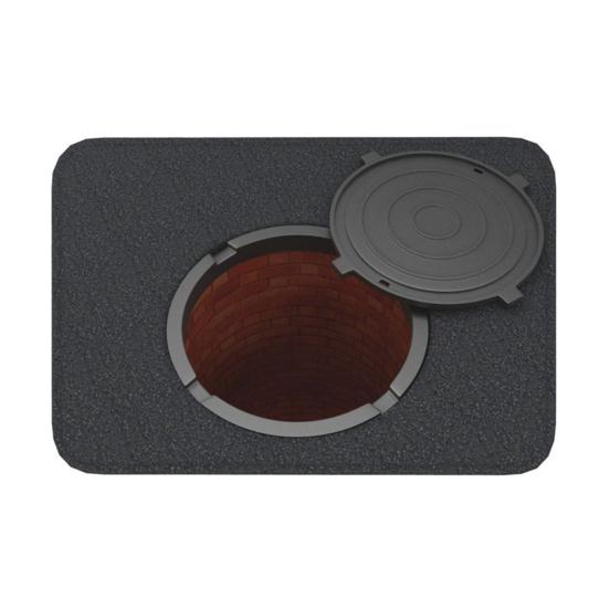 Yousheng 3D Бездонный коврик-люк Оптическая иллюзия Напольный коврик Нескользящий Визуальный коврик-обманка для прихожей, игровой комнаты, гостиной, для декора