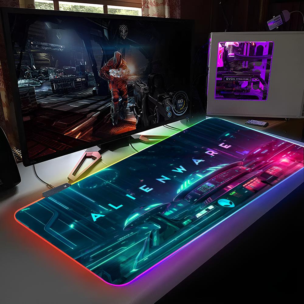 Коврик для мыши Alienware Коврик для мыши с RGB-подсветкой Коврик для мыши для ноутбука Коврик для мыши для ноутбука Геймерский стол Компьютерный стол Игровые аксессуары