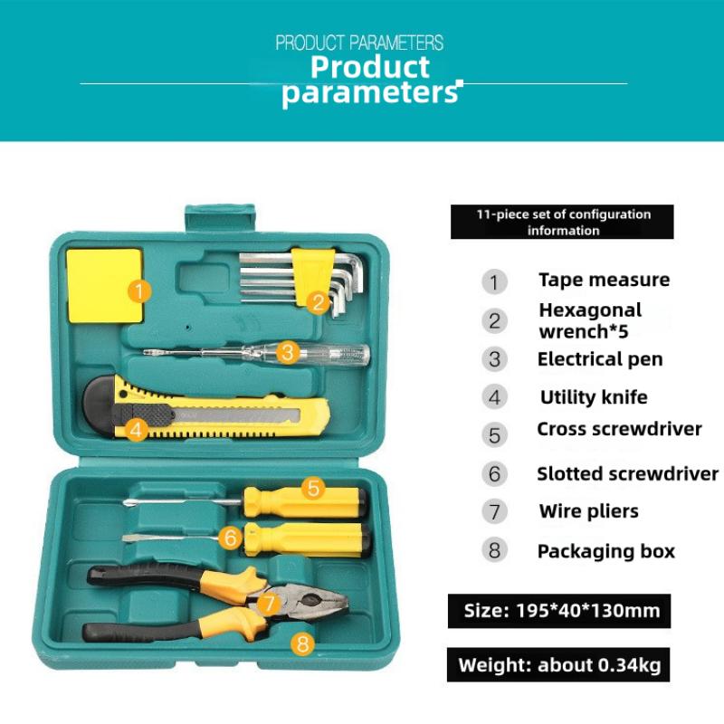 Полный набор инструментов Профессиональный ящик для ручных инструментов Ящик для инструментов для бытовых работ Ремонт Техническое обслуживание Металлические столярные инструменты