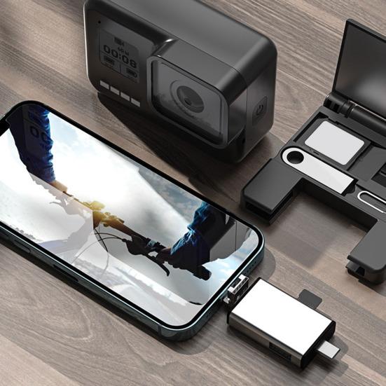 Multi-Function Card Reader for Type-C Laptop Storage Box TF/SD Card Reader USB 2